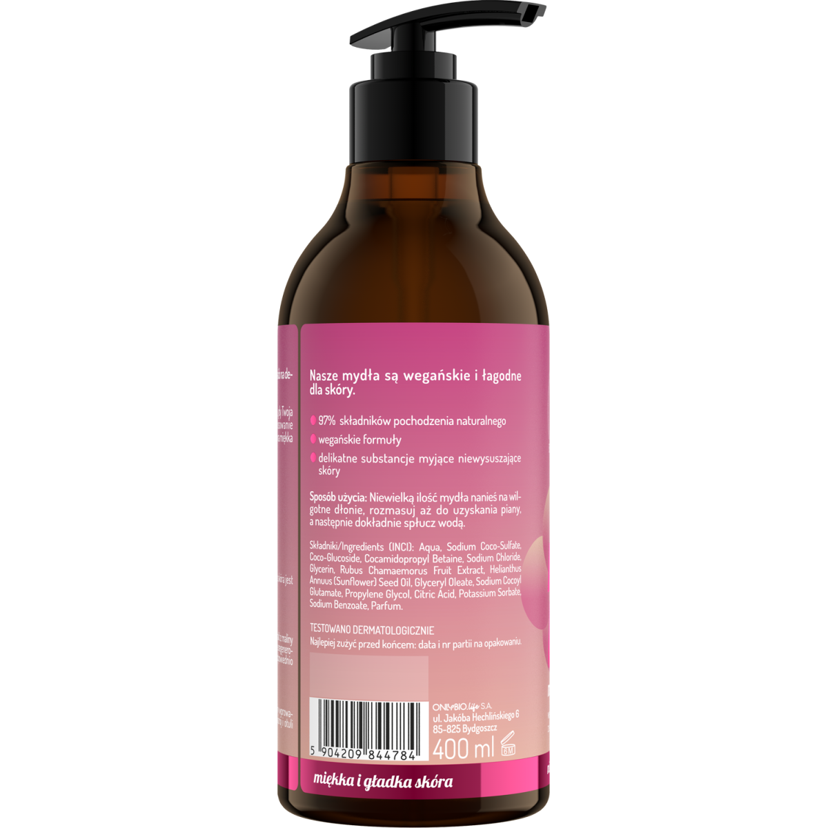 Body in Balance by ONLYBIO Mydło do rąk Malina 400 ml