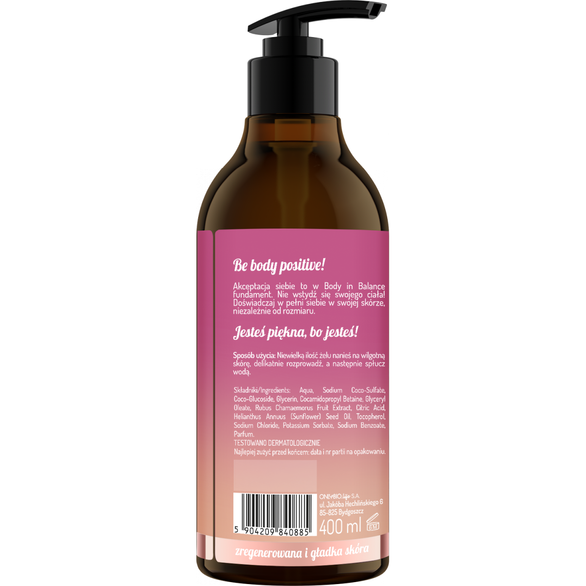 Body in Balance by ONLYBIO Żel pod prysznic Malina 400 ml