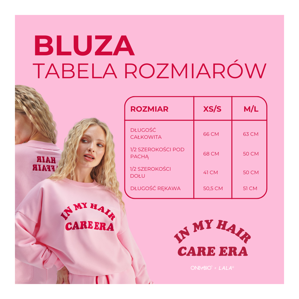 ONLYBIO X LALA BLUZA IN MY HAIR CARE ERA M/L