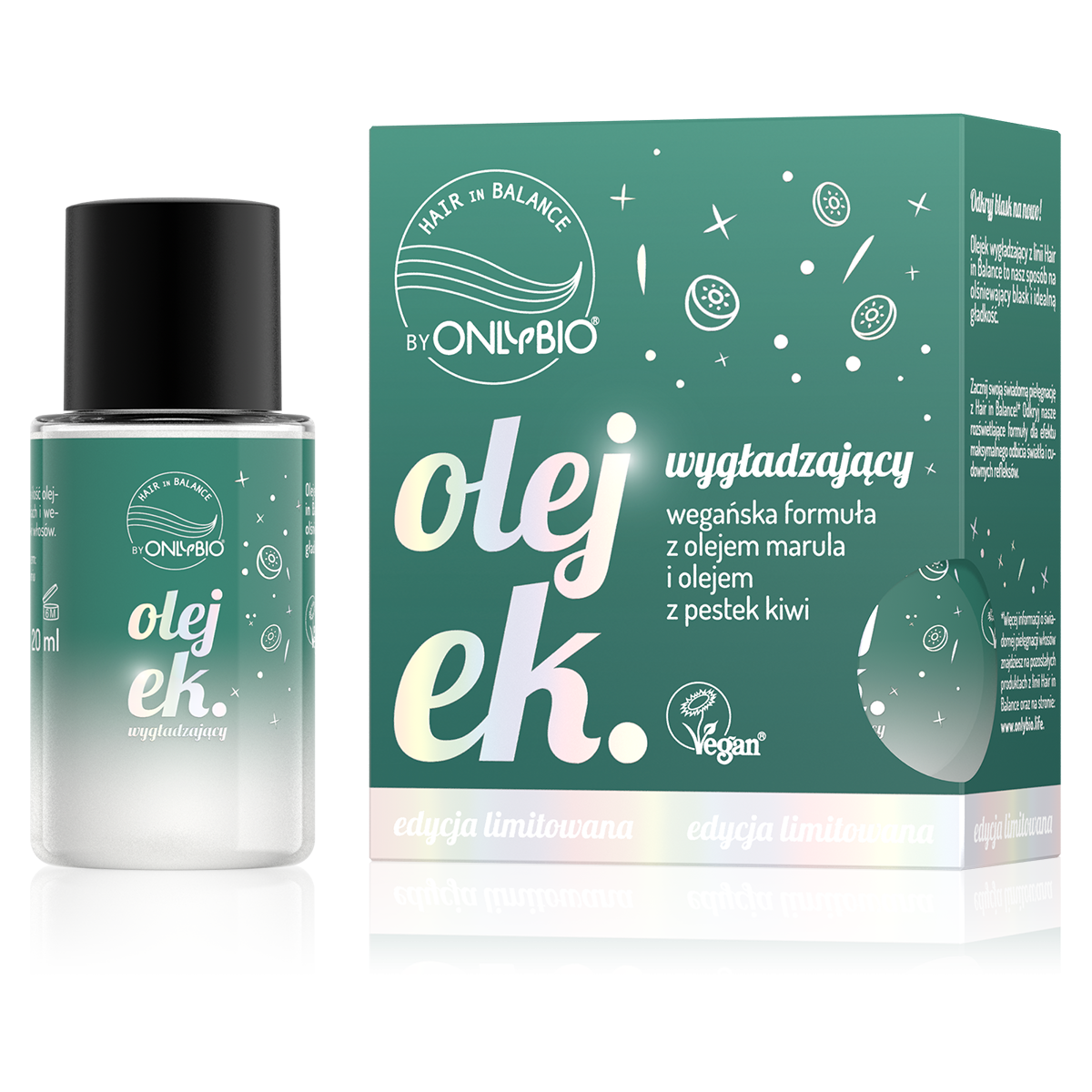 Hair in balance by OnlyBio Olejek wygładzający do włosów Kiwi 20 ml