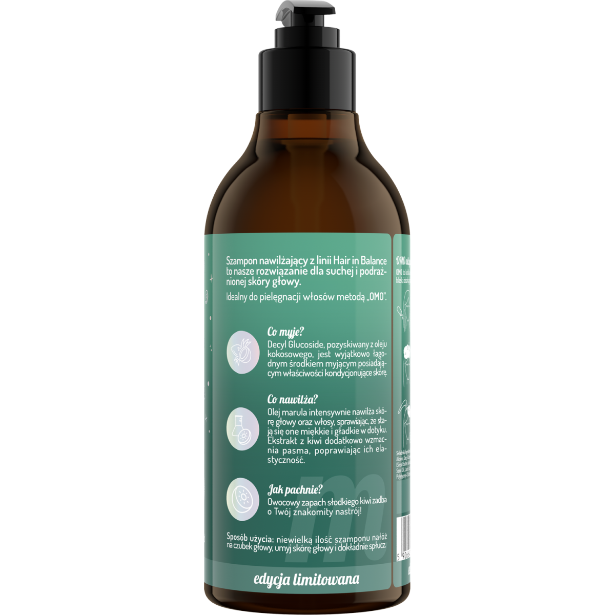 Hair in balance by OnlyBio Szampon nawilżający Kiwi 400 ml