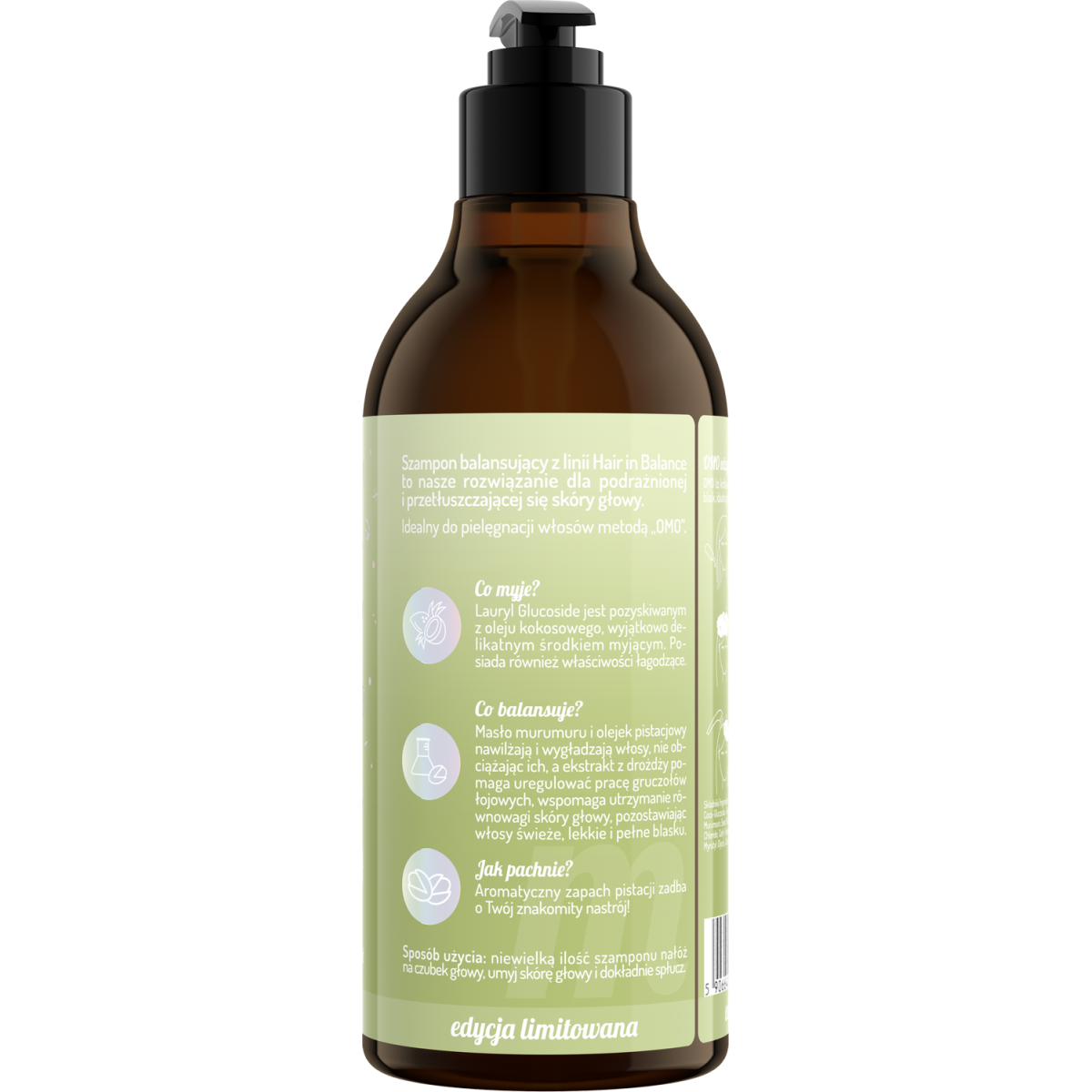 Hair in balance by OnlyBio Szampon balansujący Pistacja 400 ml
