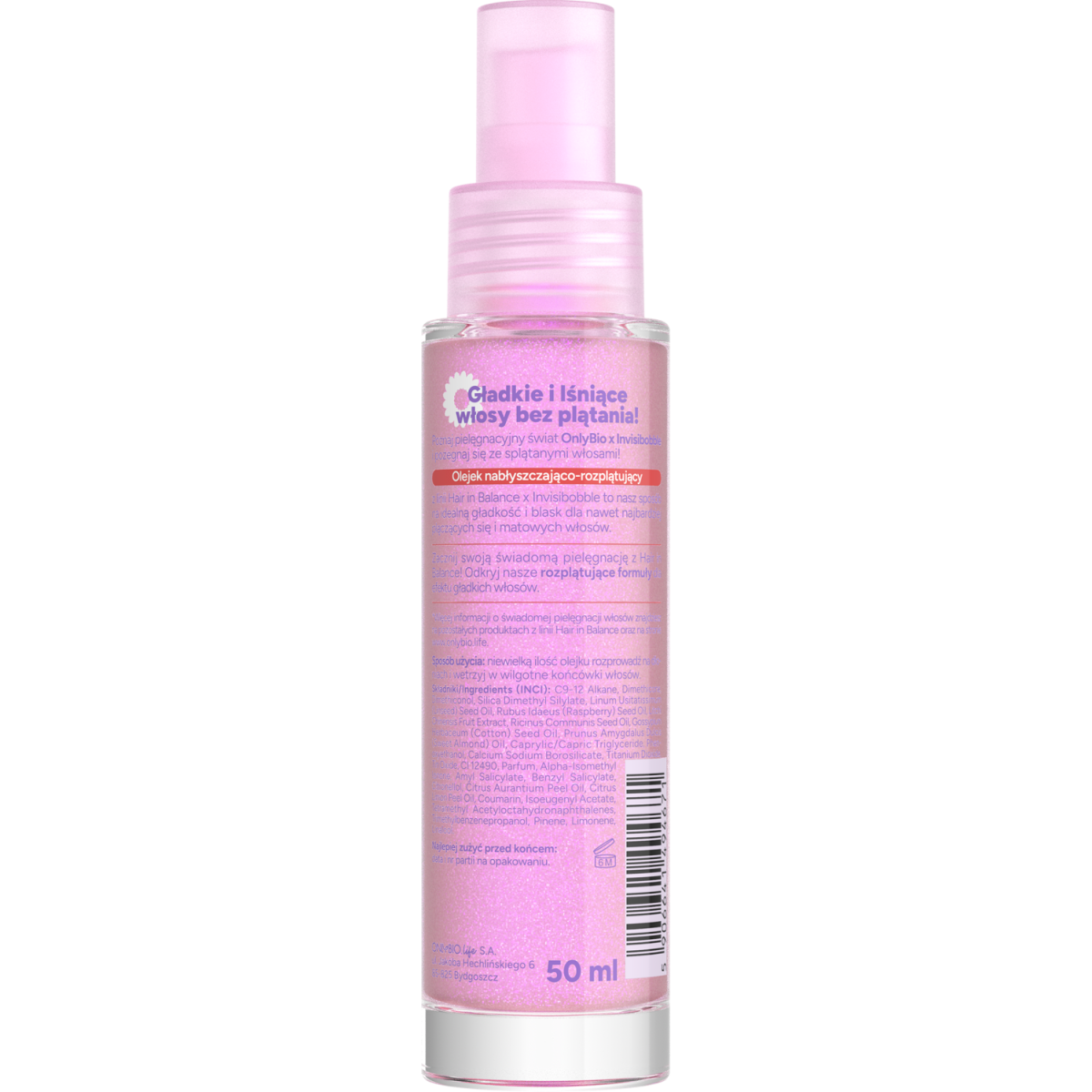 OnlyBio x Invisibobble Hair in Balance Olejek nabłyszczająco-rozplątujący 50 ml