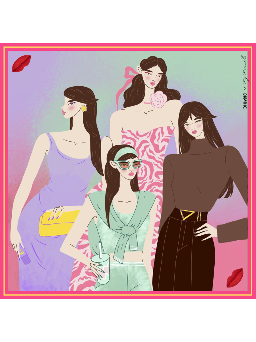 OnlyBio x MyMinelli - Jedwabna apaszka do włosów