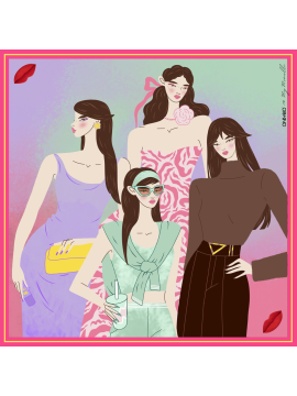 OnlyBio x MyMinelli - Jedwabna apaszka do włosów