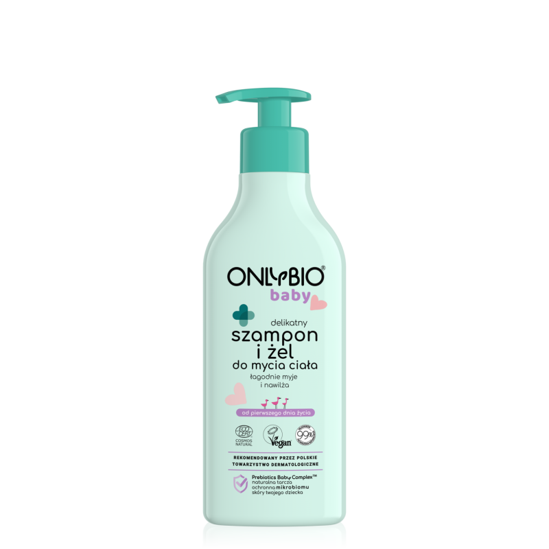 ONLYBIO Baby Delikatny szampon i żel do mycia ciała od pierwszego dnia życia 300ml