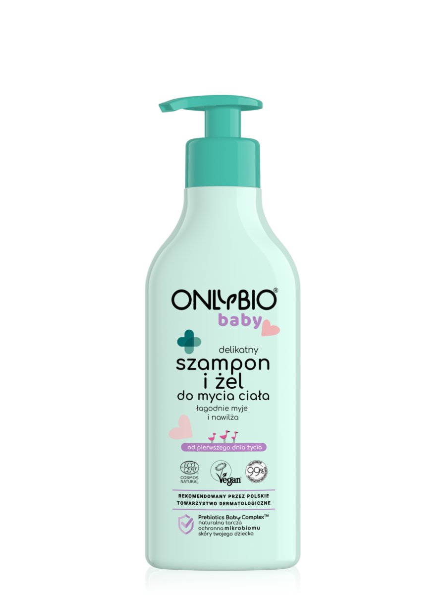 ONLYBIO Baby Delikatny szampon i żel do mycia ciała od pierwszego dnia życia 300ml