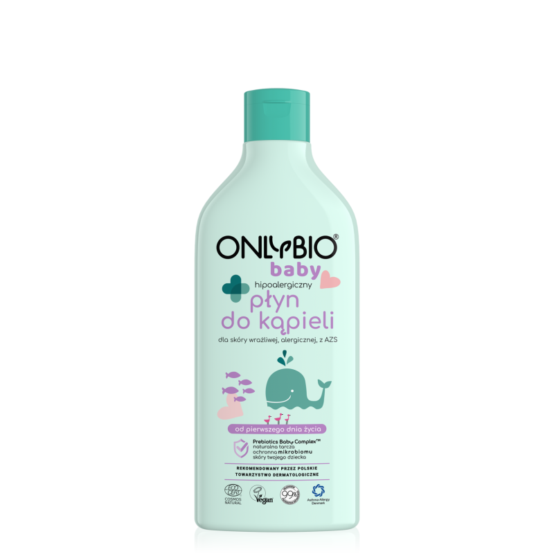 ONLYBIO Baby Hipoalergiczny płyn do kąpieli od pierwszego dnia życia 500 ml