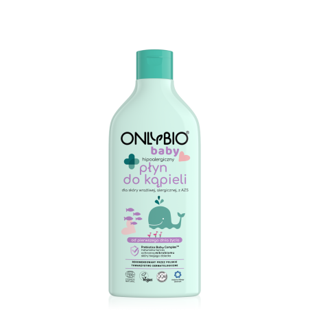 ONLYBIO Baby Hipoalergiczny płyn do kąpieli od pierwszego dnia życia 500 ml