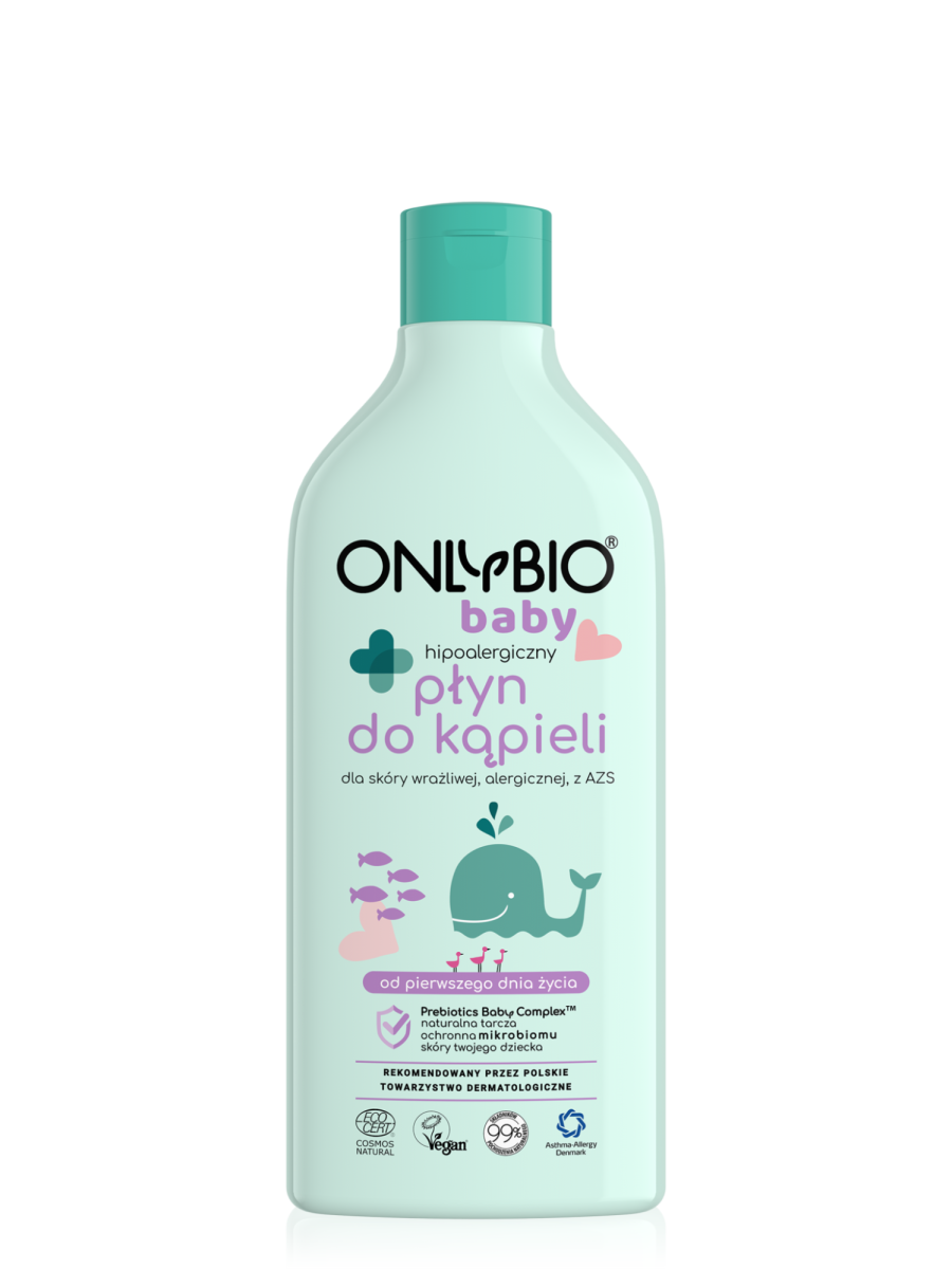 ONLYBIO Baby Hipoalergiczny płyn do kąpieli od pierwszego dnia życia 500 ml