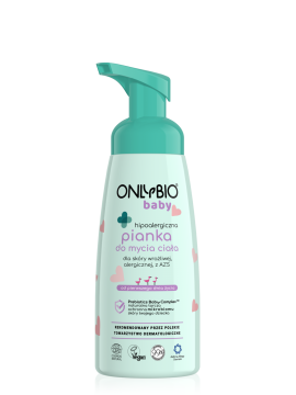 ONLYBIO Baby Hipoalergiczna pianka do ciała od pierwszego dnia życia 300 ml