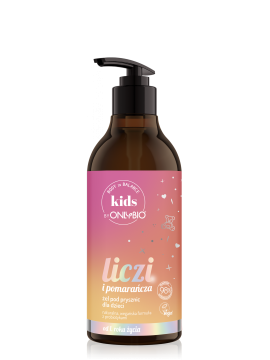 Body in Balance Kids by ONLYBIO Liczi i pomarańcza żel do mycia ciała dla dzieci 400ml