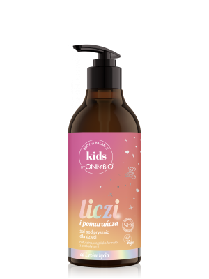 Body in Balance Kids by ONLYBIO Liczi i pomarańcza żel do mycia ciała dla dzieci 400ml