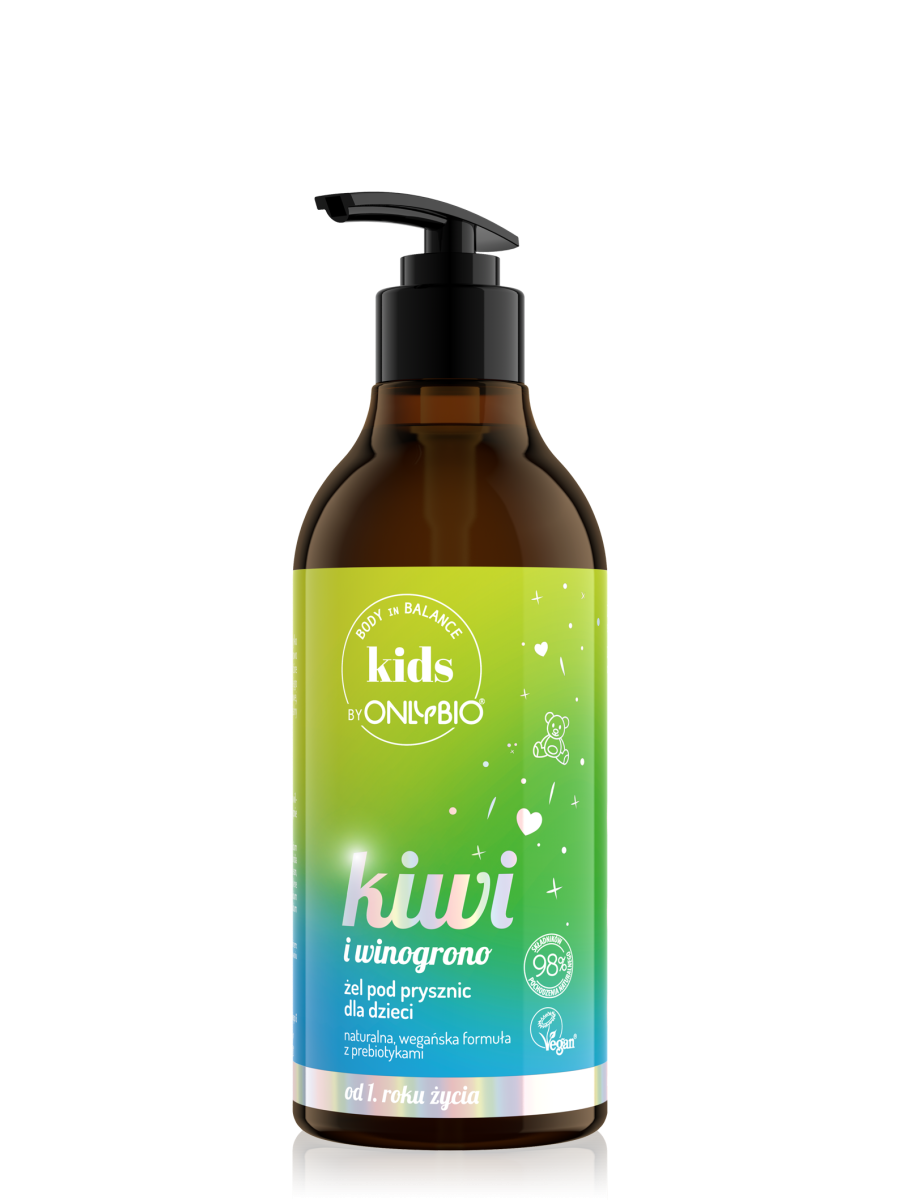 Body in Balance Kids by ONLYBIO Żel pod prysznic dla dzieci kiwi i winogrono 400ml
