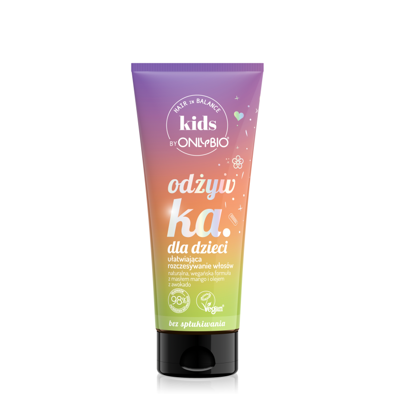 Hair in Balance KIDS by ONLYBIO Odżywka bez spłukiwania ułatwiająca rozczesywanie włosów 200ml