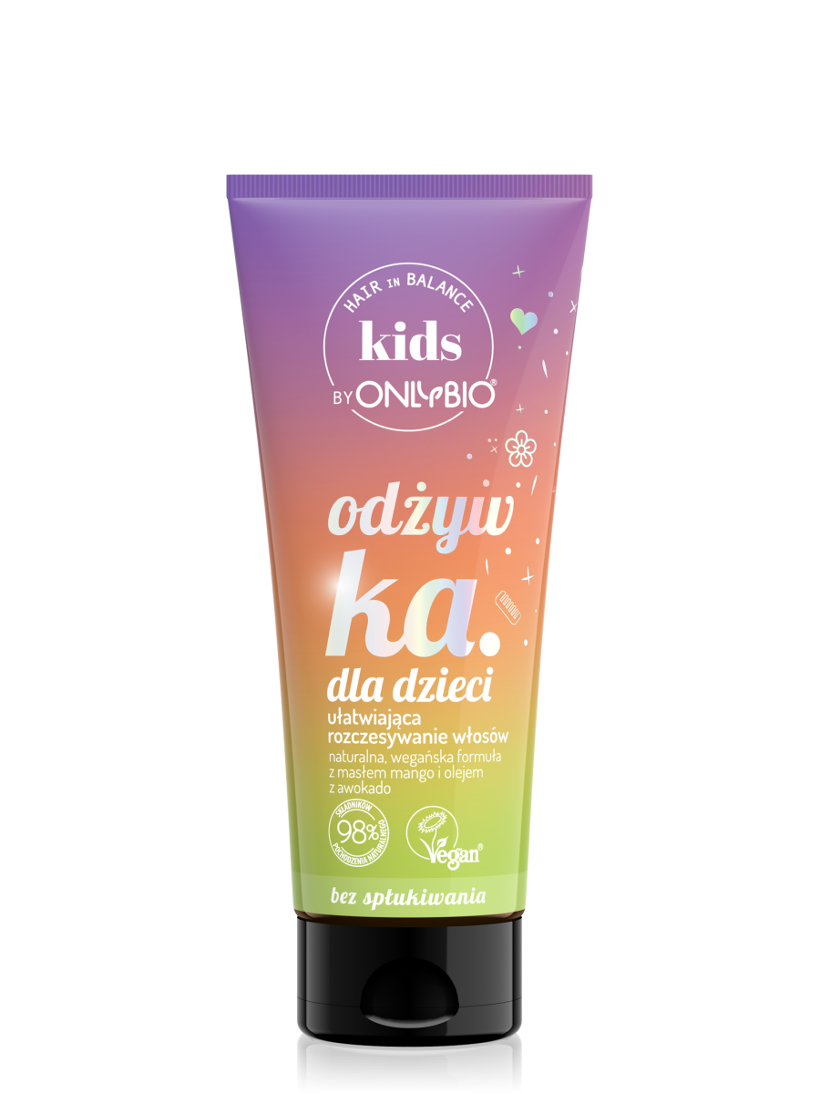 Hair in Balance KIDS by ONLYBIO Odżywka bez spłukiwania ułatwiająca rozczesywanie włosów 200ml