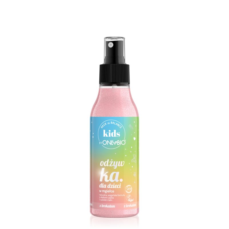 Hair in Balance KIDS by ONLYBIO Odżywka dla dzieci w mgiełce z brokatem 150ml
