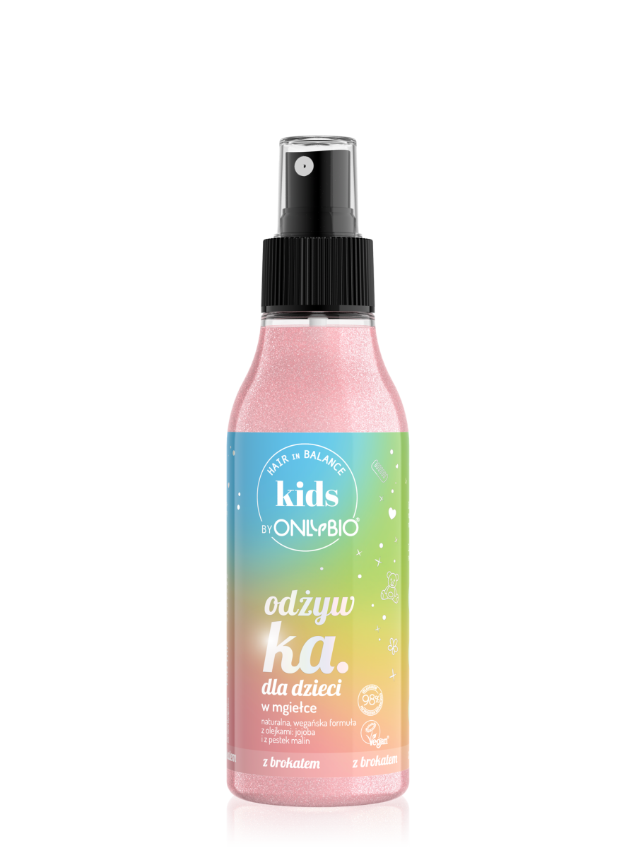 Hair in Balance KIDS by ONLYBIO Odżywka dla dzieci w mgiełce z brokatem 150ml