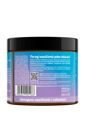 Hair in Balance by ONLYBIO Hydra Maska ultranawilżająca, 400ml