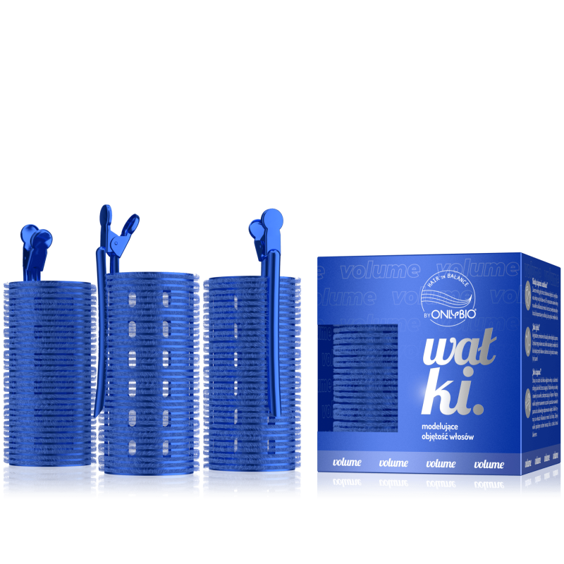 Hair in Balance by ONLYBIO Volume Wałki modelujące objętość włosów 3 szt 4x9 cm