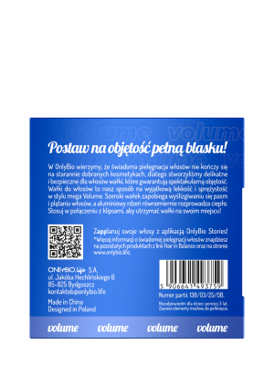 Hair in Balance by ONLYBIO Volume Wałki modelujące objętość włosów 3 szt 4x9 cm