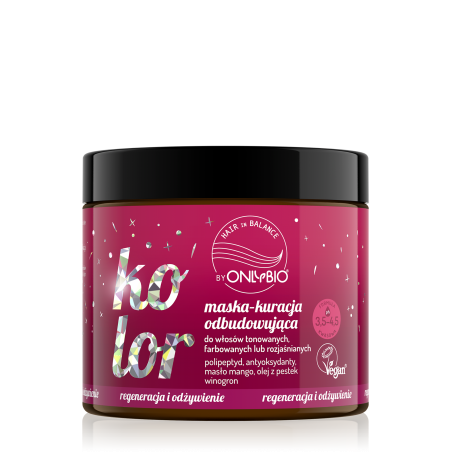 Hair in Balance by ONLYBIO Kolor Maska - kuracja odbudowująca 280 ML