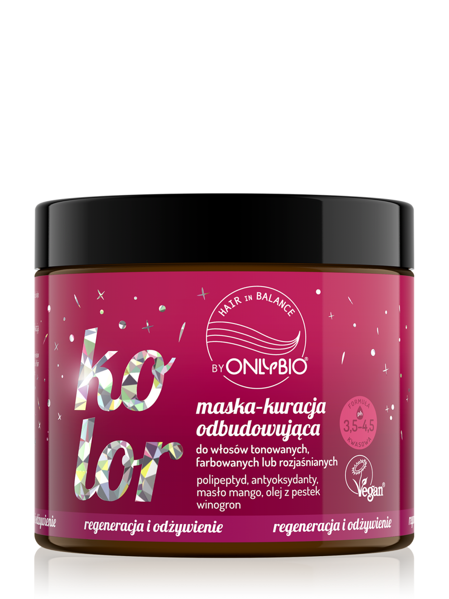 Hair in Balance by ONLYBIO Kolor Maska - kuracja odbudowująca 280 ML