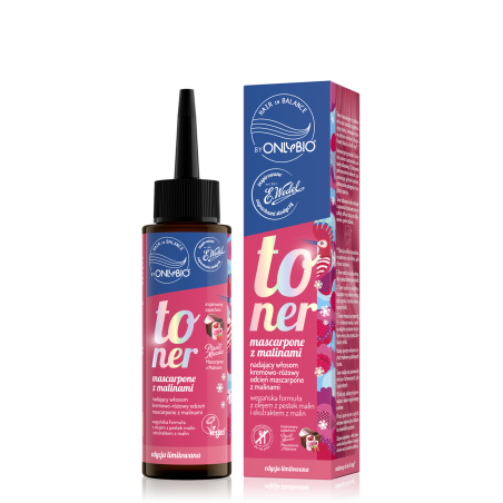 Hair in balance by OnlyBio x Wedel Toner Mascarpone z Malinami inspirowany zapachem Ptasie Mleczko Mascarpone z Malinami 100 ml