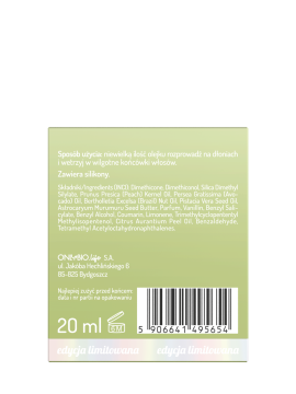 Hair in balance by OnlyBio Olejek wygładzający do włosów Pistacja 20 ml