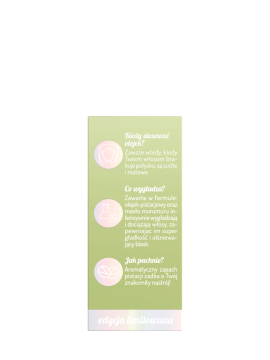 Hair in balance by OnlyBio Olejek wygładzający do włosów Pistacja 20 ml