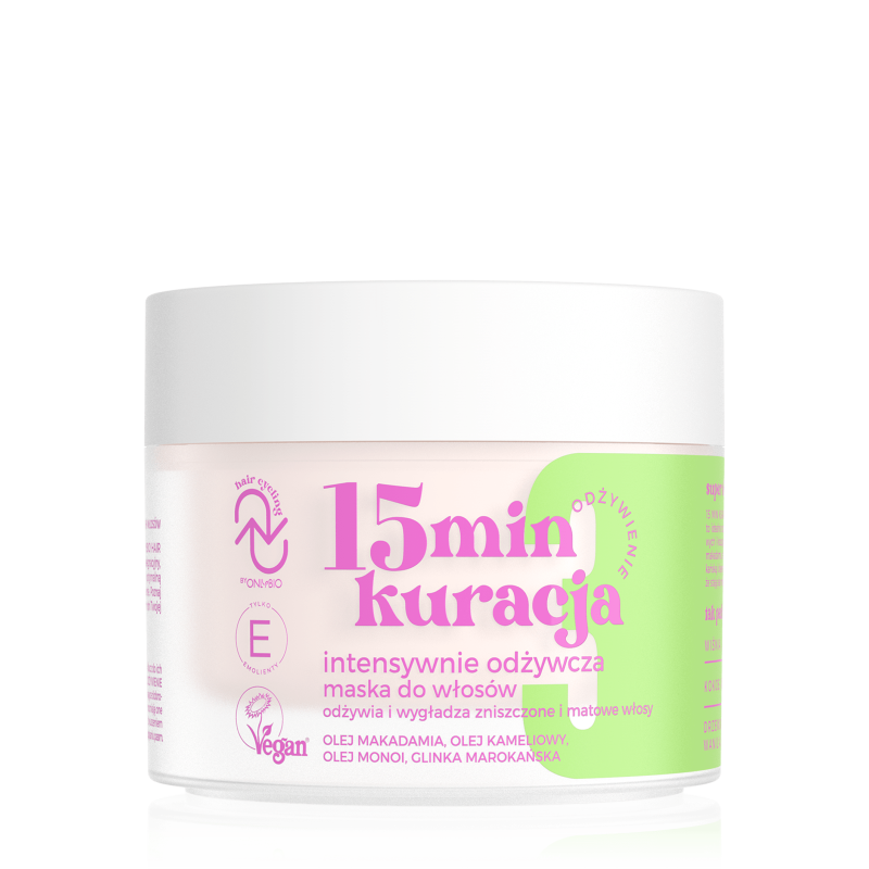 Hair Cycling by ONLYBIO Odżywienie 15minutowa kuracja intensywnie odżywcza maska do włosów 280ml