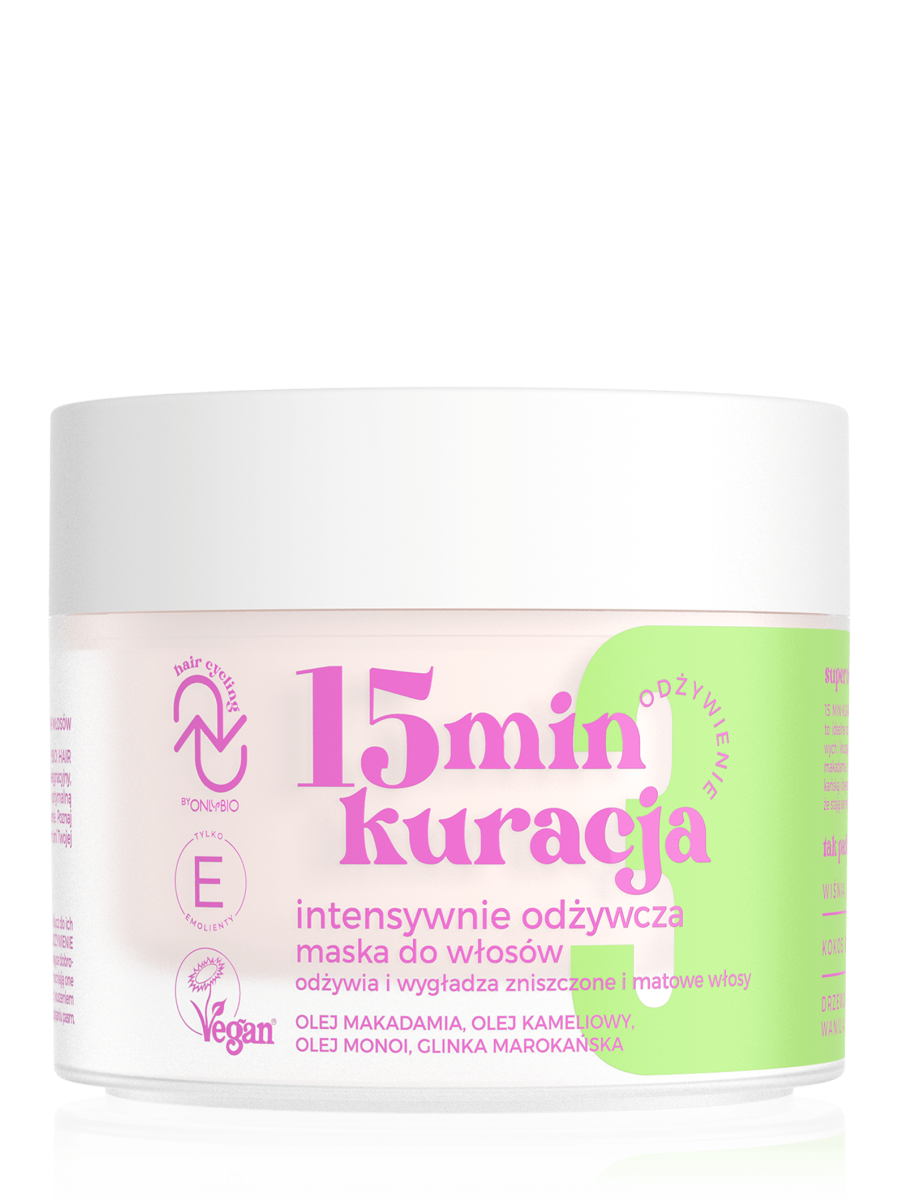 Hair Cycling by ONLYBIO Odżywienie 15minutowa kuracja intensywnie odżywcza maska do włosów 280ml