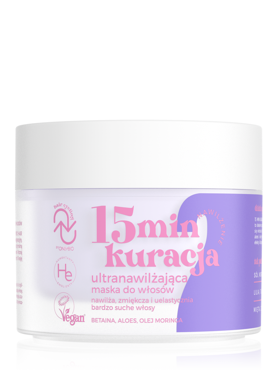 Hair Cycling by ONLYBIO Nawilżenie 15minutowa kuracja ultranawilżająca maska do włosów 280ml