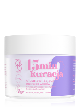 Hair Cycling by ONLYBIO Nawilżenie 15minutowa kuracja ultranawilżająca maska do włosów 280ml