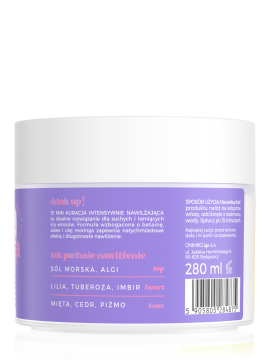 Hair Cycling by ONLYBIO Nawilżenie 15minutowa kuracja ultranawilżająca maska do włosów 280ml