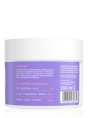 Hair Cycling by ONLYBIO Nawilżenie 15minutowa kuracja ultranawilżająca maska do włosów 280ml