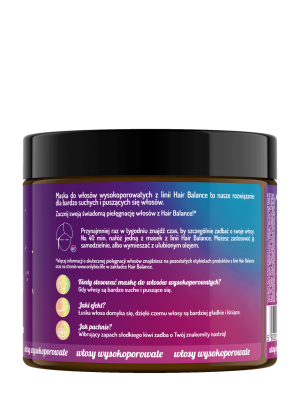 Hair in Balance by ONLYBIO Maska do włosów wysokoporowatych 400 ml