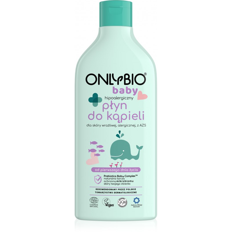 ONLYBIO Baby Hipoalergiczny płyn do kąpieli od pierwszego dnia życia 500 ml