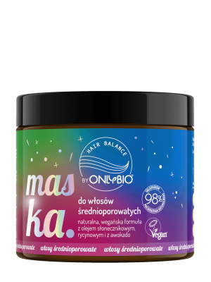 Hair in Balance by ONLYBIO Maska do włosów średnioporowatych 400 ml