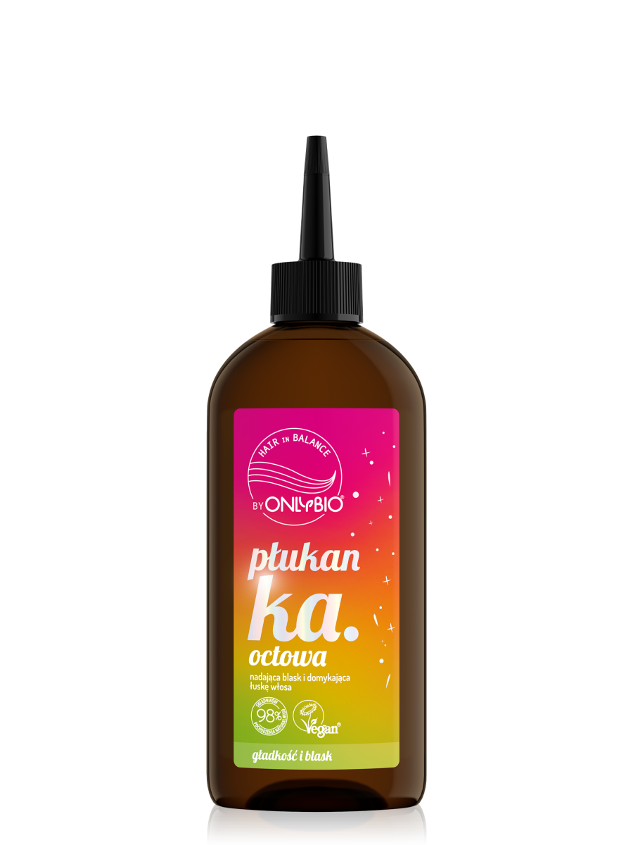 Hair in Balance by ONLYBIO Płukanka octowa nadająca blask i domykająca łuskę włosa 300ml