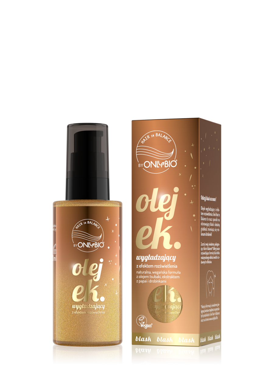 Hair in Balance by ONLYBIO Olejek wygładzający z efektem rozświetlenia 70ml