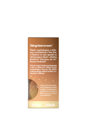 Hair in Balance by ONLYBIO Olejek wygładzający z efektem rozświetlenia 20ml