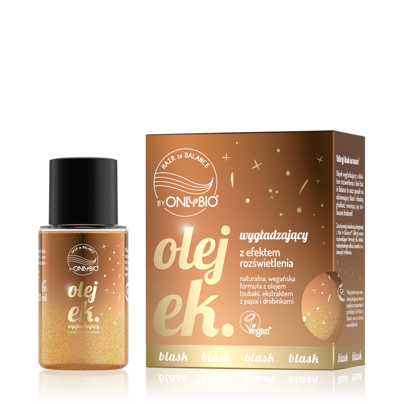 Hair in Balance by ONLYBIO Olejek wygładzający z efektem rozświetlenia 20ml