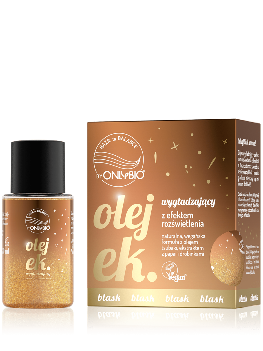 Hair in Balance by ONLYBIO Olejek wygładzający z efektem rozświetlenia 20ml