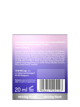 Hair in Balance by ONLYBIO Olejek do włosów mroźny do chłodnych blondów 20 ml