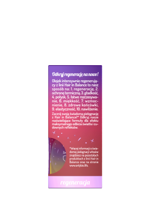 Hair in Balance by ONLYBIO Olejek do włosów 10w1 renegenerujący 20 ml
