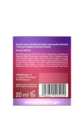 Hair in Balance by ONLYBIO Olejek do włosów 10w1 renegenerujący 20 ml