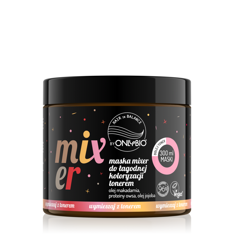 Hair in Balance by ONLYBIO Maska MIXER do łagodnej koloryzacji tonerem 300 ml