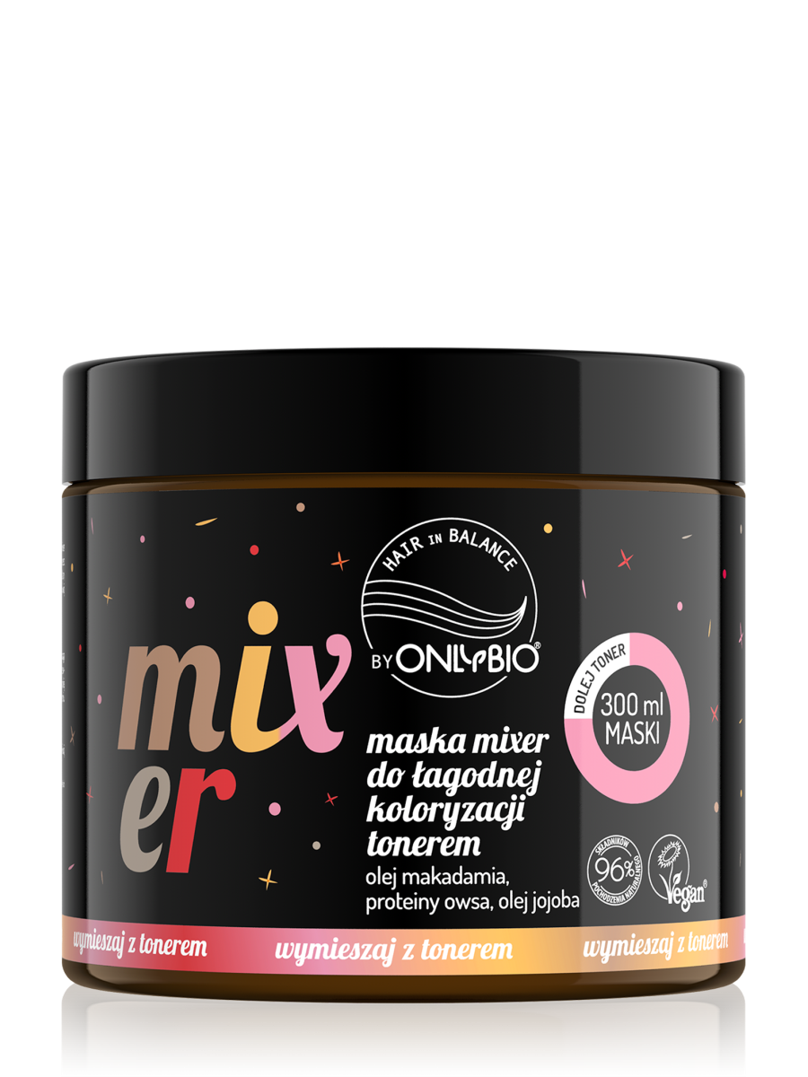 Hair in Balance by ONLYBIO Maska MIXER do łagodnej koloryzacji tonerem 300 ml