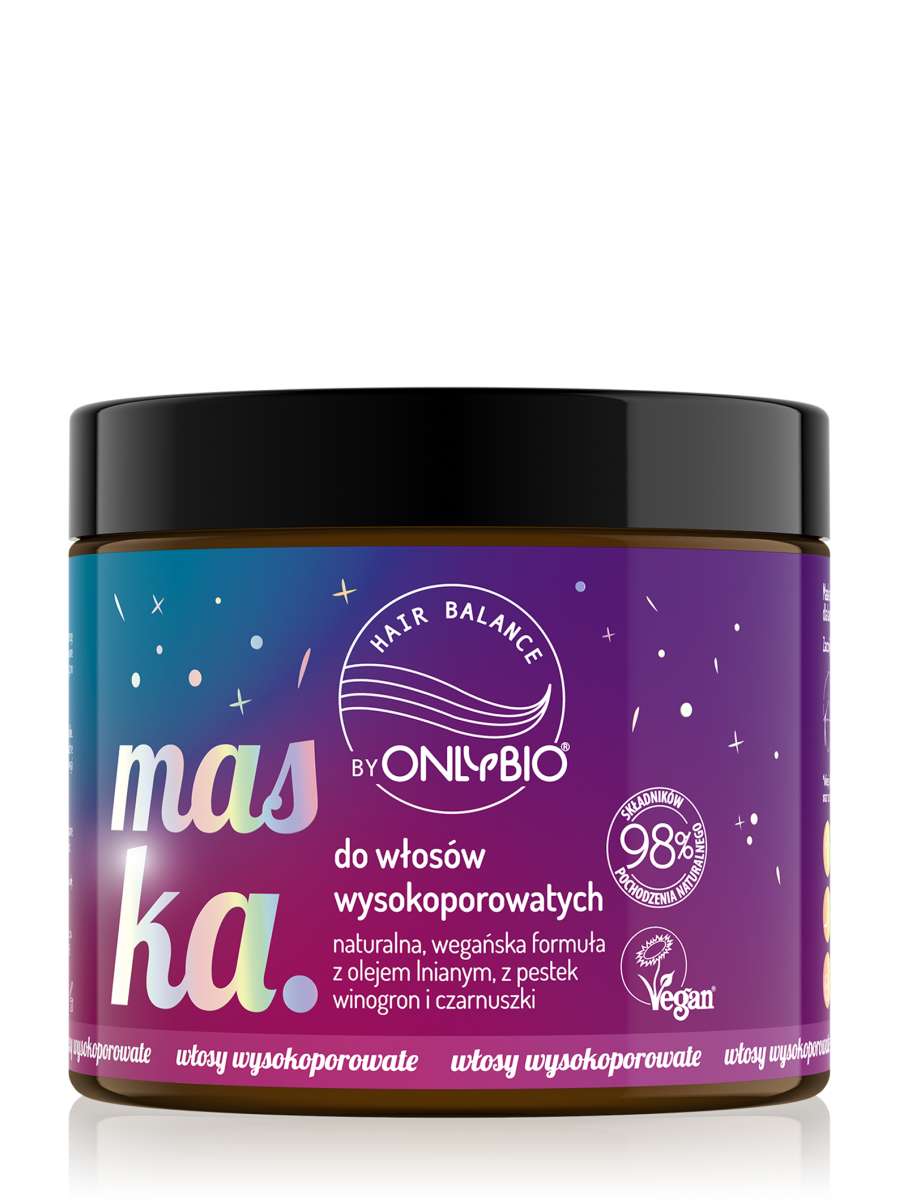 Hair in Balance by ONLYBIO Maska do włosów wysokoporowatych 400 ml